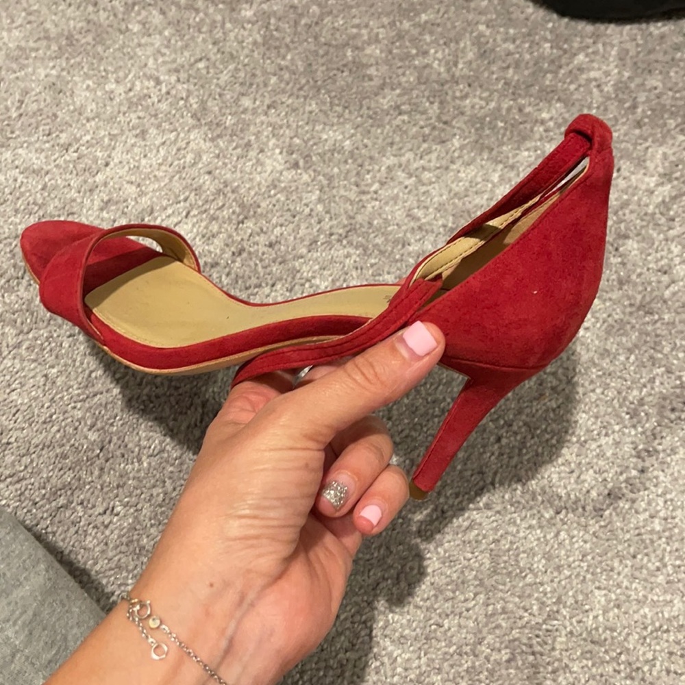 Michael Kors red suede sandals